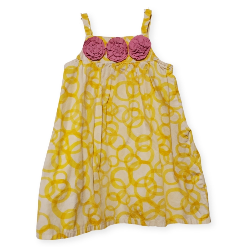 OshKosh Yellow Pink Floral Summer Dress 24M